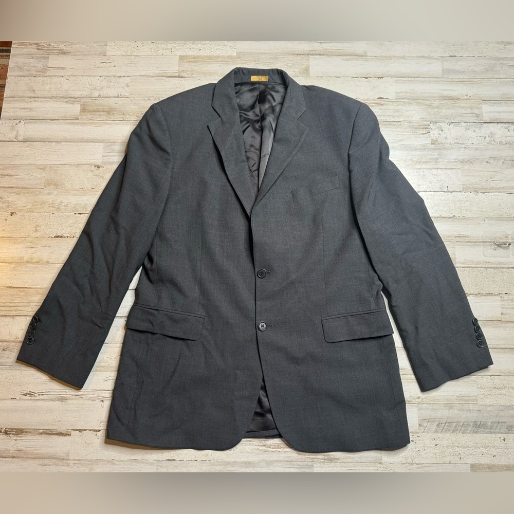 Brooks Brothers Blazer Sport Coat Jacket Mens 42R 2 Button Charcoal Gray